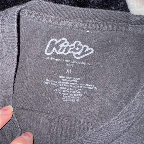 Nintendo Black Kirby Short Sleeve Tee - Picture 3 of 5